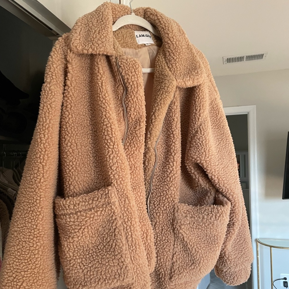 I.AM.GIA Oversized Caramel Teddy Coat/Sherpa